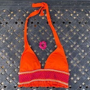 DKNY Donna Karen New York Orange Bikini Swim Top. Size XS. EUC!
